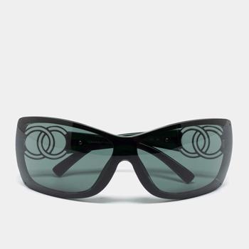 香奈儿墨镜, [二手商品] Chanel | Chanel Black Tone / Green 6020 Shield Sunglasses商品图片 