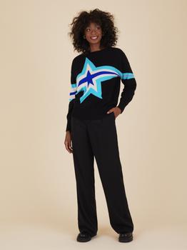 商品Cocoa Cashmere | Cocoa Cashmere AURELIA Star Sweater Black & Blue,商家Atterley,价格¥2277图片