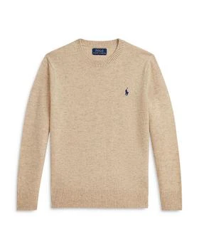 Ralph Lauren | Boys' Wool Crewneck Sweater - Big Kid, Little Kid,商家Bloomingdale's,价格¥696