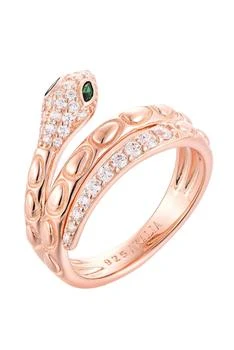 Akalia | Waterproof Gold Diamond & Emerald Snake Wrap Ring,商家Premium Outlets,价格¥749