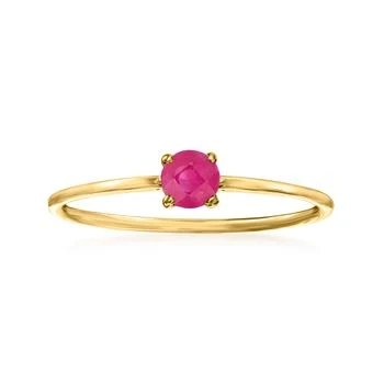 RS Pure | by Ross-Simons Ruby Ring in 14kt Yellow Gold,商家Premium Outlets,价格¥2058