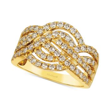 Crossover Culture, Le Vian | Nude Diamond Multirow Crossover Ring (1-1/6 ct. t.w.) in 14k Gold商品图片 