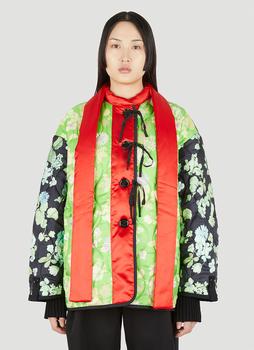 推荐Quilted Floral Jacket in Green商品