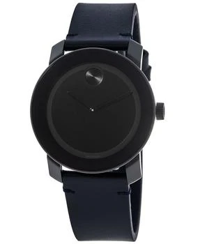 推荐Movado Bold Black Dial Navy Leather Strap Men's Watch 3600583商品