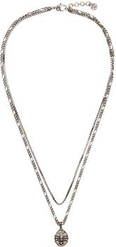 Alexander McQueen | Silver Spider Skull Necklace商品图片,