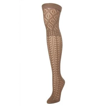 Memoi | Women's Fret Over The Knee Socks 