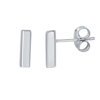 Classic | Sterling Silver Small Bar Stud Earrings,商家My Gift Stop,价格¥94