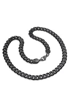 HMY JEWELRY | Men's Black IP Stainless Steel 24" Curb Chain Necklace,商家Nordstrom Rack,价格¥277