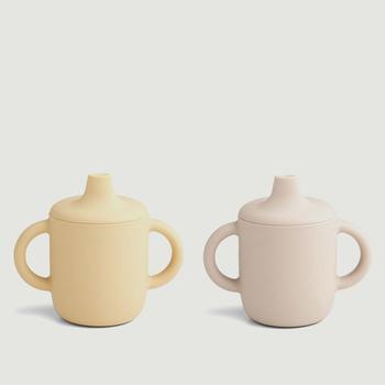 推荐Set of 2 Neil silicone cups Sandy wheat yellow mix Liewood商品