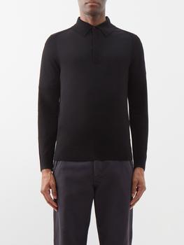 Paul Smith | Long-sleeved merino polo shirt商品图片,