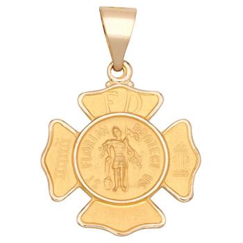 商品Macy's | Saint Florian Badge Pendant in 14k Yellow Gold,商家Macy's,价格¥710图片