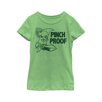 推荐Girl's Legend of Zelda St. Patrick's Day Link Pinch Proof  Child T-Shirt商品