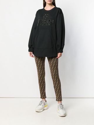 芬迪女装真假, Fendi | FENDI 女士黑色圆领棉质卫衣 FS7158-A7W7-F0GME商品图片 独家减免邮费