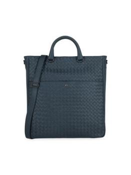 推荐Intreccitao Leather Top Handle Bag商品