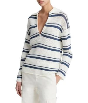 Vince | Racked Ribbed Stripe Pullover 7折, 满$220减$30, 满减