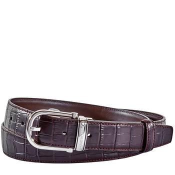 万宝龙皮带怎么选, MontBlanc | Montblanc Classic Line Brown Chrome-Tanned Leather Belt 114391商品图片 5.2折