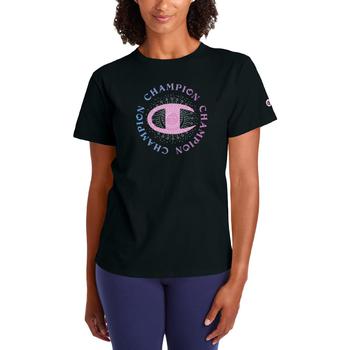 推荐Champion Womens Plus Celestial Crewneck Knit Graphic T-Shirt商品