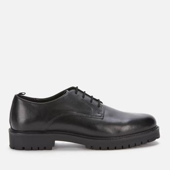 推荐Walk London Men's Sean Leather Derby Shoes - Black商品