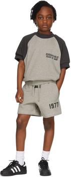 商品Essentials | Kids Grey & Black Short Sleeve Raglan Sweatshirt,商家SSENSE,价格¥220图片