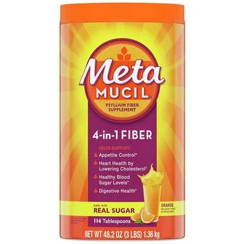 Metamucil | 美达施膳食纤维素(添加蔗糖)罐装 橙子味 114次,商家Walgreens,价格¥216
