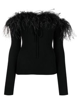 GIUSEPPE DI MORABITO | GIUSEPPE DI MORABITO - Wool Feathers Sweater商品图片,