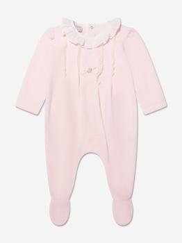 Paz Rodriguez | Baby Girls Velour Babygrow in Pink商品图片,额外8折, 额外八折