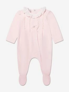 推荐Baby Girls Velour Babygrow in Pink商品
