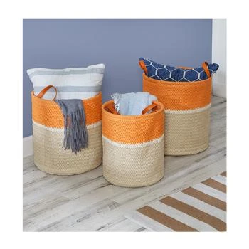 Honey Can Do | Paper Straw Nesting Baskets with Handles, Set of 3,商家Macy's,价格¥412