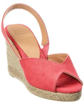CASTAÑER | Brisa Canvas Slingback Wedge Sandal,商家Premium Outlets,价格¥672