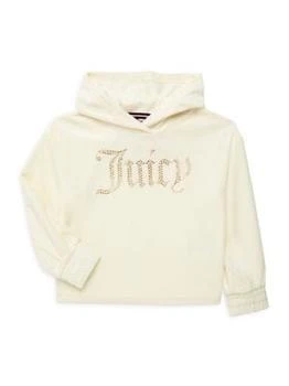 Juicy Couture | Little Girl's Studded Logo Velour Hoodie 5.9折