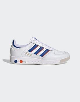 推荐adidas Originals G.S. Court trainers in blue and white商品
