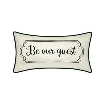 Edie@Home | Celebrations "Be Our Guest" Embroidered Decorative Pillow, 25" x 13",商家Macy's,价格¥235