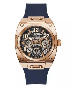 GUESS | Men's Multifunction Navy Silicone Watch 43mm,商家Macy's,价格¥736