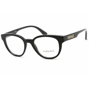 推荐Versace Men's Eyeglasses - Black Round Full Rim Frame Clear Demo Lens | 0VE3317 GB1商品
