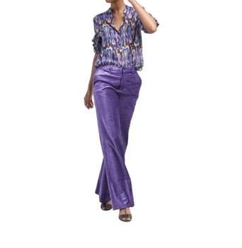 FORTE_FORTE | Northern Light Print Grandfather Shirt In Night Fall,商家Premium Outlets,价格¥1843