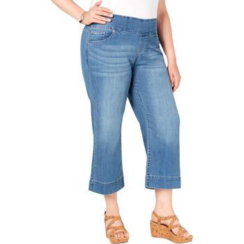 Style & Co | Style & Co. Womens Plus Denim Cropped Flare Jeans商品图片,2.5折, 独家减免邮费