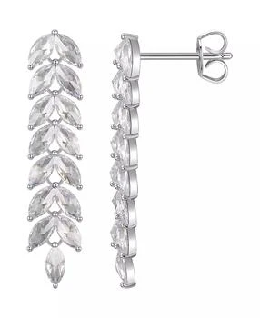 Macy's | Cubic Zirconia Leaf Drop Earrings,商家Macy's,价格¥113