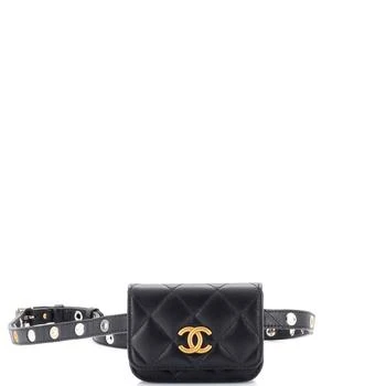 [二手商品] Chanel | CC Flap Double Chain Belt Bag Quilted Goatskin Mini,商家Premium Outlets,价格¥13788