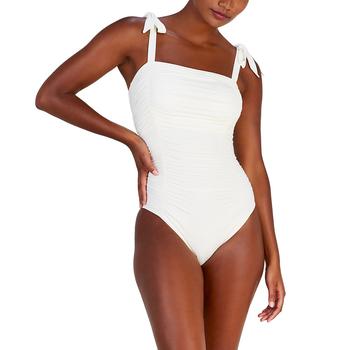 推荐Women's Shirred Square-Neck One Piece Swimsuit商品