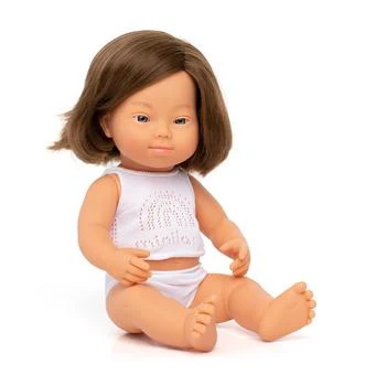 MINILAND | 15" Baby Doll Caucasian Girl with Down Syndrome Set , 3 Piece,商家Macy's,价格¥280