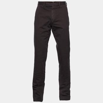 春装Zegna, Zegna | Ermenegildo Zegna Brown Cotton Blend Regular Fit Pants L商品图片 
