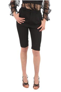 圣罗兰黑鸦片, Yves Saint Laurent | Saint Laurent Women's Black Other Materials Shorts商品图片 