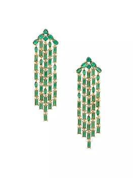 Kate Spade | Showtime Gold-Plated & Cubic Zirconia Fringe Earrings 7折, 独家减免邮费