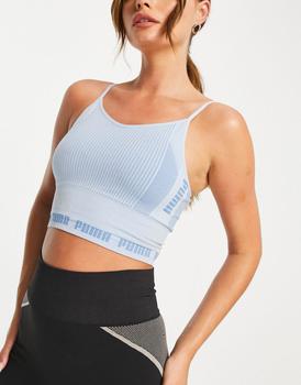 Puma | Puma Training Evoknit seamless bra in pale blue商品图片,