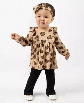 Rare Editions | Baby Girls 3-Piece Blouse, Leggings and Headband Set,商家Macy's,价格¥136