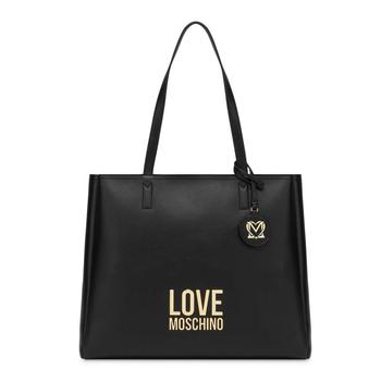 推荐Love Moschino  metal logo zipped Shopping Bag商品