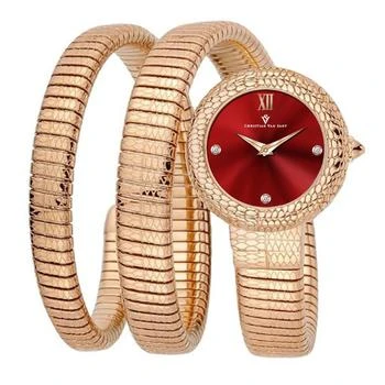 Christian Van Sant | Christian Van Sant Women's Naga Red Dial Watch,商家Premium Outlets,价格¥1424