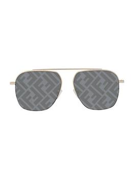 墨镜fendi评价, Fendi | 57MM Logo Pilot Sunglasses商品图片 