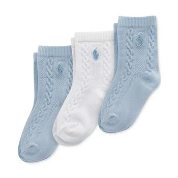 Ralph Lauren | Baby Boys 3-Pk. Cable-Knit Socks,商家Macy's,价格¥141