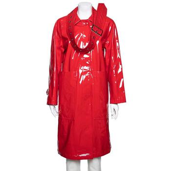 Burberry London Red Belt Detailed Laminated Coat S product img